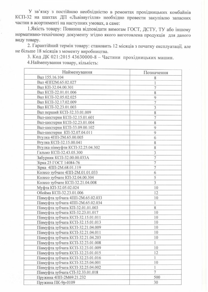 Обгрунтування доцільності придбання запасних частин до прохідницьких комбайнів КСП-32_page-0002
