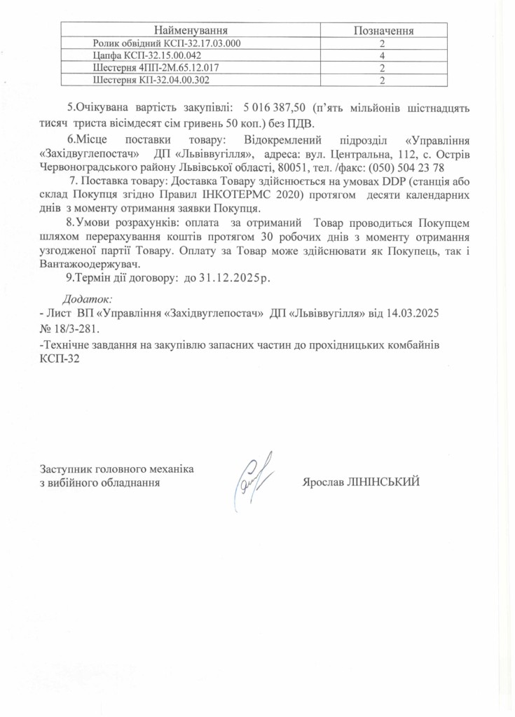 Обгрунтування доцільності придбання запасних частин до прохідницьких комбайнів КСП-32_page-0003
